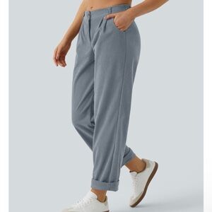 HALARA Relaxed Straight-Leg Pants in Slate Blue